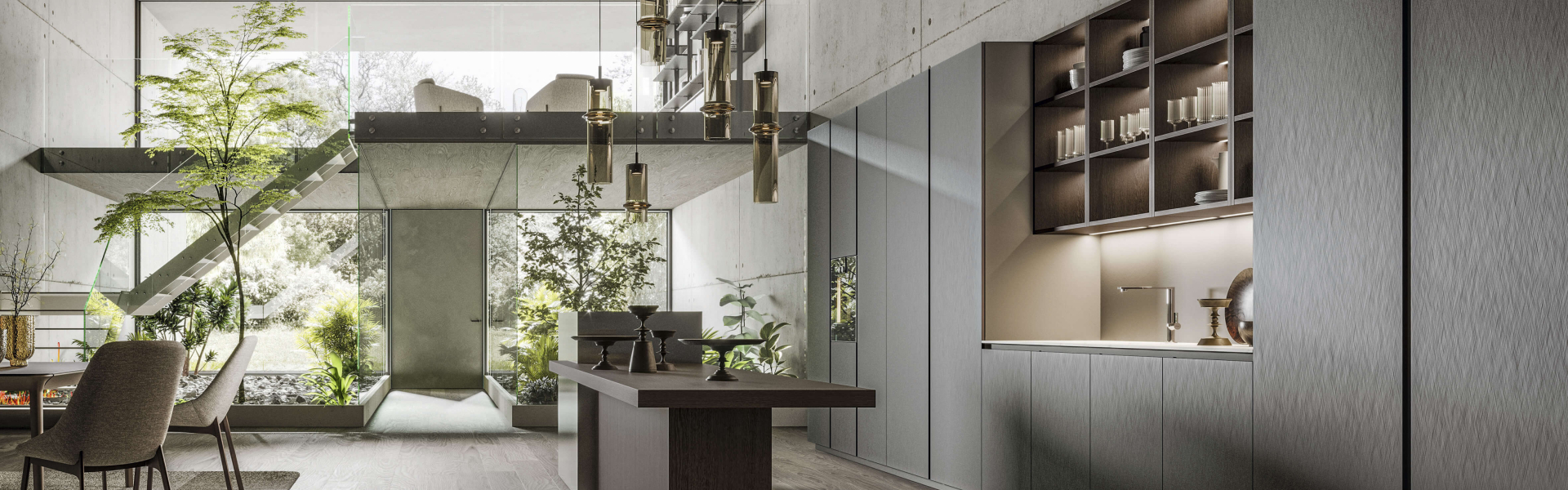 Модель с бесчисленными композиционными возможностями: колонны высотой до 2,7 м, барные стойки, острова и полуострова. Вот несколько идей, которые помогут вам дать волю воображению.