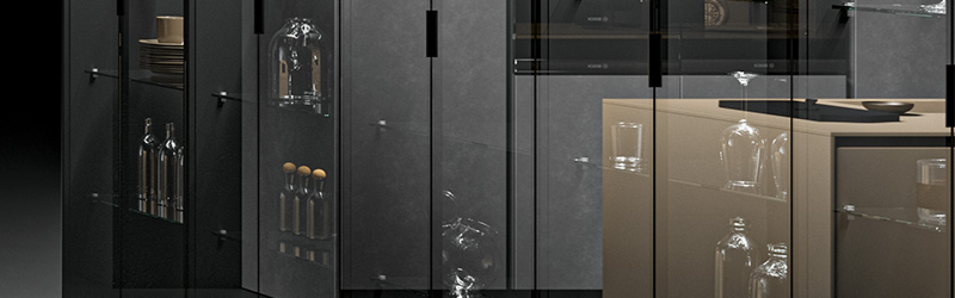 Бесконечная игра стекла, сочетающего в себе утонченность и прочность, становится формой самовыражения, воплощая в жизнь кухню, которая отражает аутентичность, креативность и функциональность.