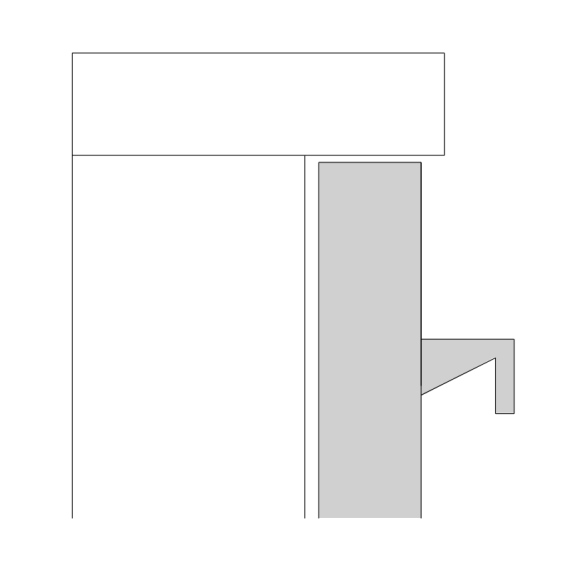 Алюминиевая сотовая дверь с ручкой