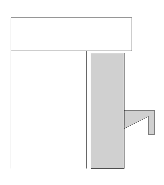 Гладкая дверь с ручкой